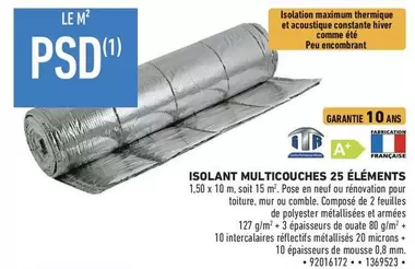 Isolant Multicouches 25 Éléments