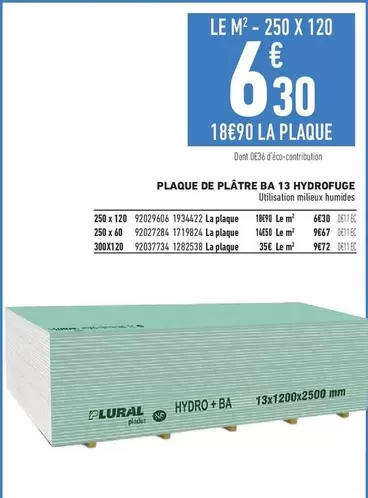 Na! - Plaque De Plátre Ba 13 Hydropuge