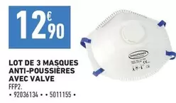 Lot De 3 Masques Anti-poussieres Avec Valve