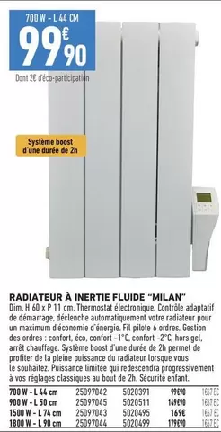 Dim - Radiateur À Inertie Fluide "Millan"