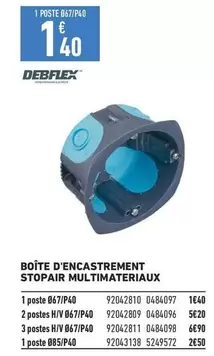 Debblex - Boîte d'encastrement Stopair Multimateriaux : Performance et Innovation pour Tous Vos Projets