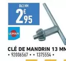 Clé De Mandrin 13 Mn