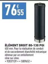 Élément Droit 80-130 Pgi