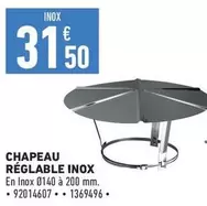 chapeau reglable inox