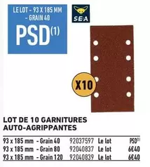 Sea - Lot De 10 Garnitures Auto-agrippantes