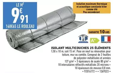 Isolant Multicouches 25 Éléments