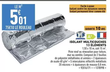 Isolant Multicouches 13 Éléments