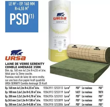 Dim Ursa - Laine De Verre Serenity Comble 35rk - Promo Spéciale