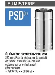 PSI - Élément Droit80-130 Pgi