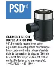 Psd - Élément Droit Prise Air 80 Pgi