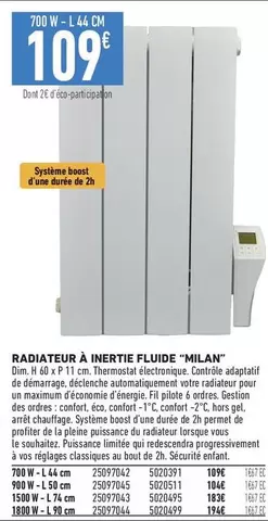 Dim - Radiateur À Inertie Fluide "Millan"