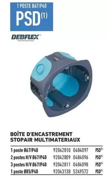 Debblex - Boîte D'Encastrement Stopair Multimateriaux : Promo sur une solution innovante pour tous vos besoins d'encastrement.