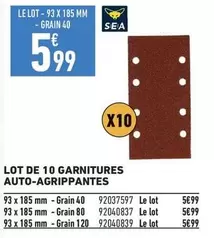 Sea - Lot De 10 Garnitures Auto-agrippantes