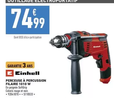 Einhell - Perceuse A Percussion Filaire 1010 W