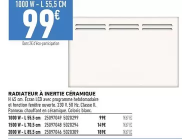 Écran - Radiateur À Inertie Céramique