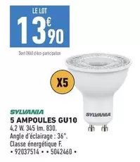 sylvania - 5 ampoules gu10