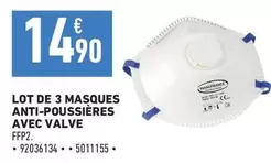 Lot De 3 Masques Anti-poussieres Avec Valve