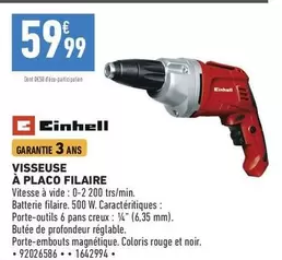 Einhell - Visseuse A Placo Filaire