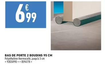 bas de porte 2 boudins 95 cm