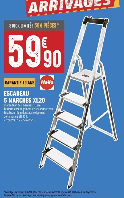 Hailo - Escabeau 5 Marches Xl20