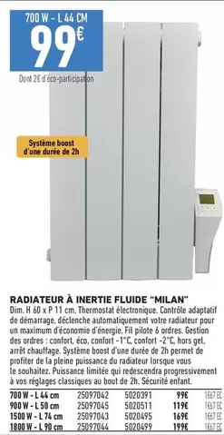 Dim - Radiateur À Inertie Fluide "Millan"