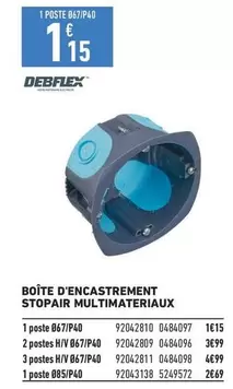 Debblex - Boîte D'Encastrement Stopair Multimateriaux : Performance et Innovation pour Tous Vos Projets