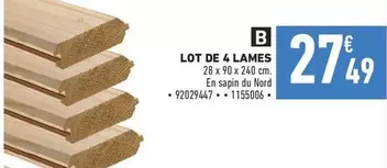 Lot De 4 Lames