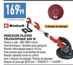 Einhell - Ponceuse Plátre Télescopique 600 W