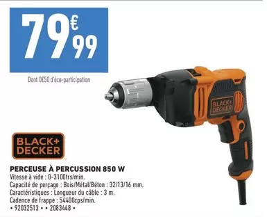 Black & Decker - Perceuse A Percussion 850 W