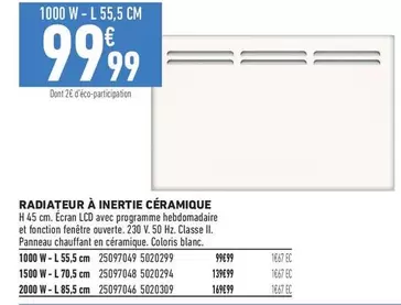 Écran - Radiateur À Inertie Céramique