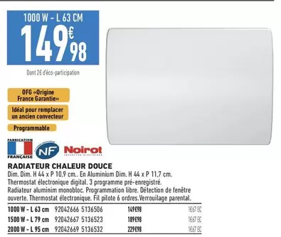 Noirot - Nf - Radiateur Chaleur Douce