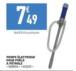 pompe électrique pour poêle à pétrole