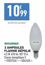 Sylvania - 3 Ampoules Flamme Depolie