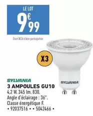 sylvania - 3 ampoules gu10