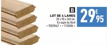 Lot De 4 Lames