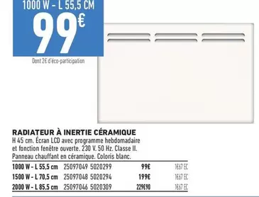 Écran - Radiateur À Inertie Céramique