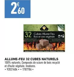 allume-feu 32 cubes naturels