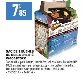 Sac De 8 Buches De Bois Densifie Woodstock