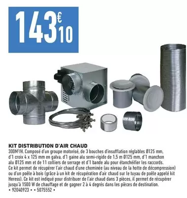 Kit Distribution D'air Chaud