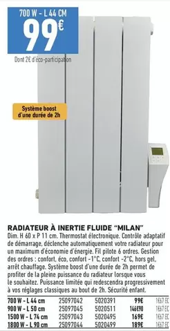 Dim - Radiateur À Inertie Fluide "millan"