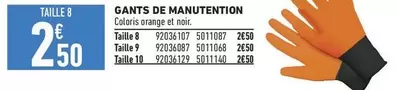 Orange - Gants De Manutention