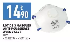 Lot De 3 Masques Anti-poussieres Avec Valve