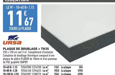 Ursa - Plaque De Doublage + Th35