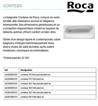 Roca - La Balgnoire Contesa De , Conçue En Acier offre sur Yesss Electrique