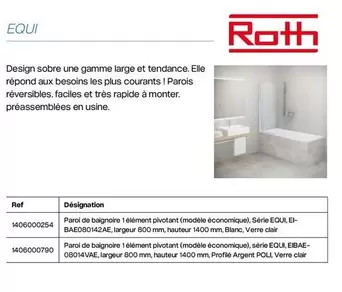 Roth - Equi offre sur Yesss Electrique