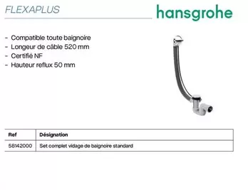 Hansgrohe - Flexaplus offre sur Yesss Electrique