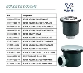 Valentin - Bonde De Douche offre sur Yesss Electrique