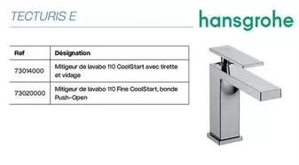 Hansgrohe - Tecturis E offre sur Yesss Electrique