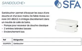 SFA - Sanidouche+ offre sur Yesss Electrique