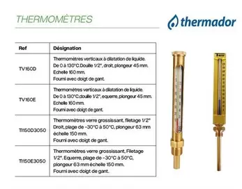 Thermador - Thermomètres  offre sur Yesss Electrique